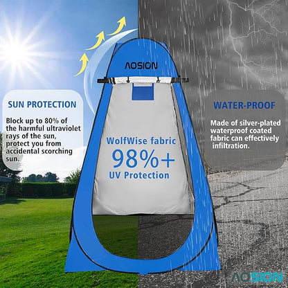 AOSION Privacy Shower Tent,Pop Up Changing Tent,Camp Bathroom Changing Dressing Room,Sun Sunshade Canopy Outdoor Rain Shelter for Camping Hiking Beach Picnic Fishing.