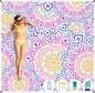 BYDOLL Beach Blanket Waterproof Sandproof 78''×110'' Suits1-7 Adults Compact Lightweight Oversized Sand-Free Blanket Large Picnic Mat for Beach Travel Camping Hiking