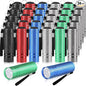 24 Pack Mini Flashlights Bulk, Bright Aluminum Handheld Flashlight with Lanyard, Small LED Flashlights for Kids Night Reading Emergency Hurricane Camping Cycling Party Favors(Bright Color)