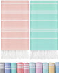 2 Packs Cotton Turkish Beach Towels Swim Towel Compact Oversized Sand Free Quick Dry Thin Clearance Luxury Best Organic Linen Bath Toallas De Playa Travel Essentials Blanket Hot Tub Accessories