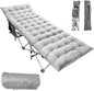 Zento Camping Cot and Mattress Folding Outdoor Travel Bed - Heavy Duty Max Load 450 LBS Premium Quality Cot Bed with Pad for Comfort Sleeping for Travel Home and Anytime Use