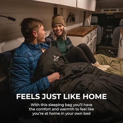 Teton Everyday Response Sleeping Bag for Adults and Kids, 3-Season Sleeping Bags, Stay Warm in Camping Weather, Stuff Sack Included