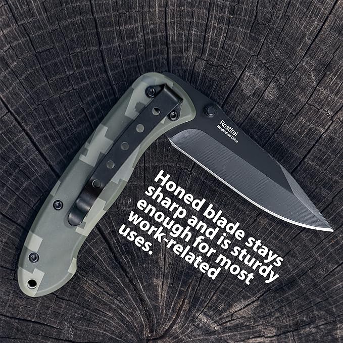 4 Inch Digital Camo Liner Lock Knife - Tactical Pocket Knife for EDC, Camping, and Home Improvement