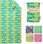 4Monster Microfiber Beach Towel Quick Dry,Super Absorbent Lightweight Travel Towel for Swimmers, Sand Free Camping Towel, Beach Towels for Pool, Swim, Water Sports,Yoga,Gym,Backpacking