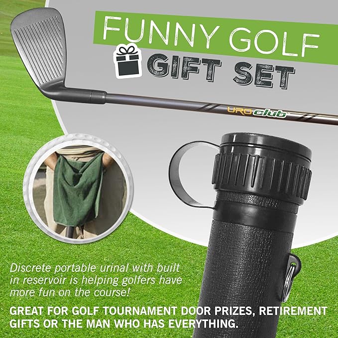 Uroclub Portable Urinal Funny Gag Gift for Men - Guaranteed to Keep You Out of The Woods - Golf Novelty Gifts