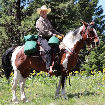 19" Fanno Trail Saw with Premium Leather Scabbard & Cut-On-The-Pull Curved Blade, Pack Saw used for Hunting, Camping, Trail-Riding & Bushcraft; 19"