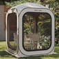 EAST OAK Screen House Tent Pop-Up, Portable Screen Room Canopy Instant Screen Tent 4 x 4 FT with Carry Bag for Patio, Backyard & Outdoor Activities, Beige