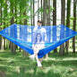LFL Camping Hammock with Mosquito Net, Hammocks with Tree Straps Carabiners, 1 & 2 Persons Outdoor Portable Tree Straps Swing Hammock, Nylon Parachute Outside Material Hammocks, Blue
