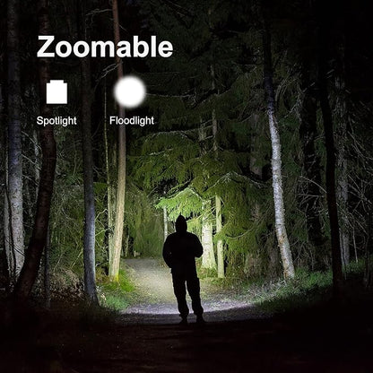 2 Pack USB Rechargeable Flashlight - Small & Bright LED Mini Flashlights, High Lumens, 4 Modes, Zoomable, The Size of Pocket Gifts for Kids