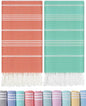 2 Packs Cotton Turkish Beach Towels Swim Towel Compact Oversized Sand Free Quick Dry Thin Luxury Best Organic Linen Toallas De Playa Travel Essentials Camping Blanket Hot Tub Spa Accessories
